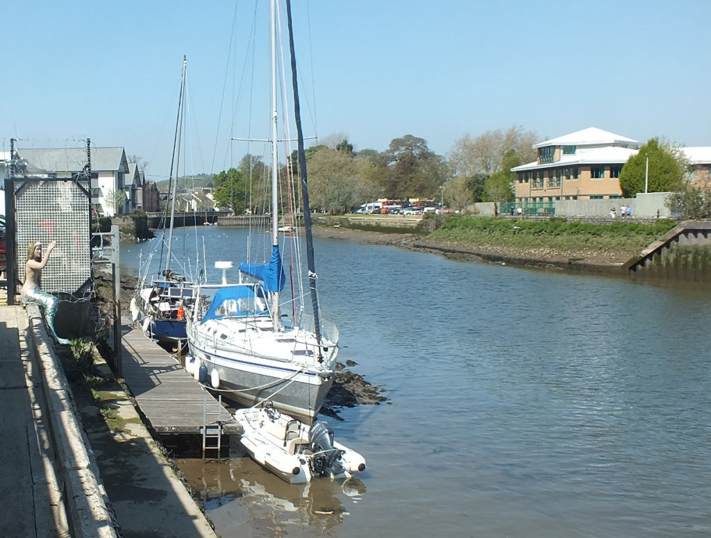 Low water on the river Dart